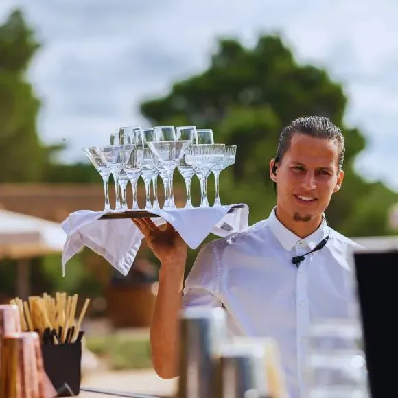 Preparando cócteles